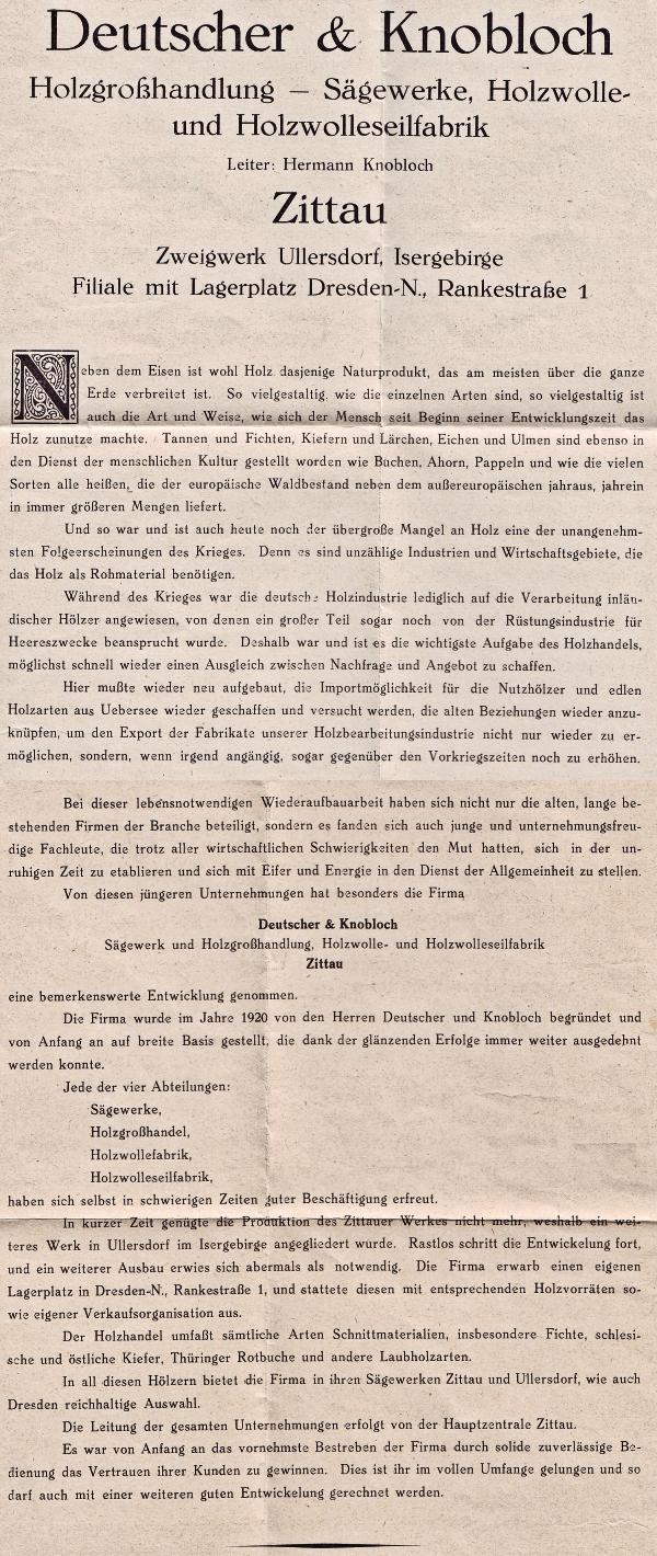 Referenzschreiben der Fa. Deutscher & Knobloch